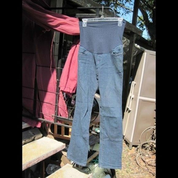 Spandex Belly Band Liz Lange Maternity Target XS 2 Blue Jean Pregnancy Pants - Picture 8 of 16